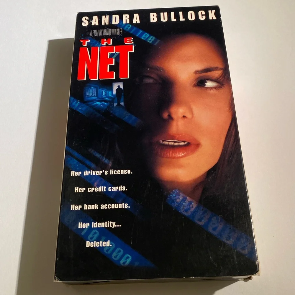 📼 VHS 1996 The Net Sandra Bullock Action Thriller 90s Tech Scene Tested - Works
